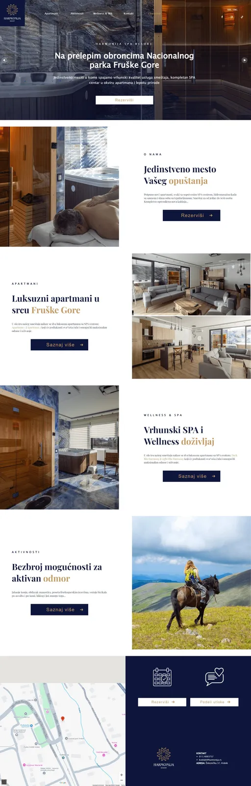 HARMONIJA APARTMANI :: FRUŠKA GORA — Izrada Website